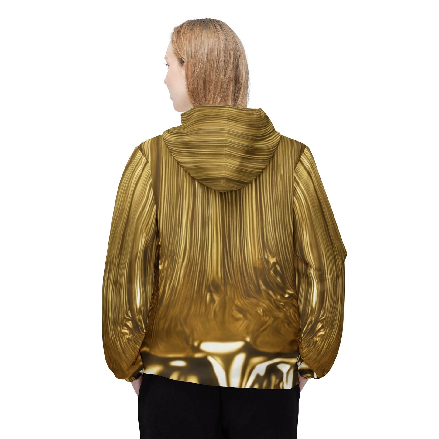 PLAYAUDIOMUSIC® All It Takes℗ (AITTKS) Liquid Gold Windbreaker Jacket