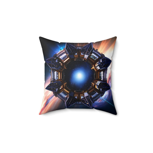 Time Portal Octagon Pillow