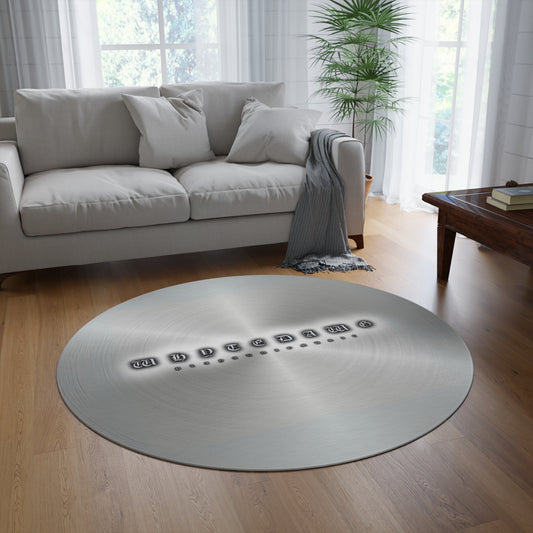 WHYTE DAWG PLATINUM RECORD Round Rug