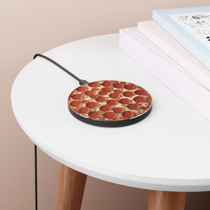 Round Pepperoni Pizza Wireless Charger